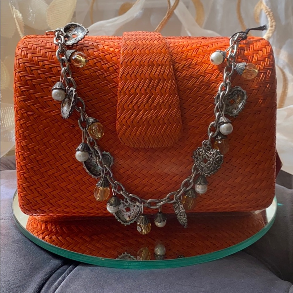 NWT Donna Dixon orange purse/bag